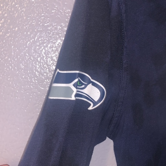 NFL Seattle Seahawks Blue Tie Dye Long Sleeve Shirt - Picture 6 of 8